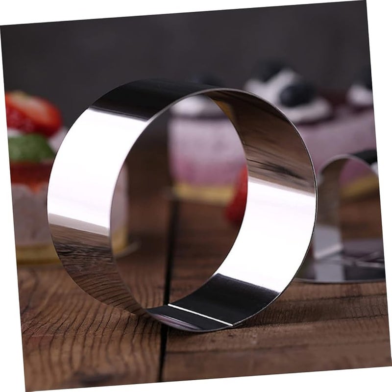 Stainless Steel Round Mousse Cutter Baking Mold Non Stick Reusable Home Bakery Tool - Image 4
